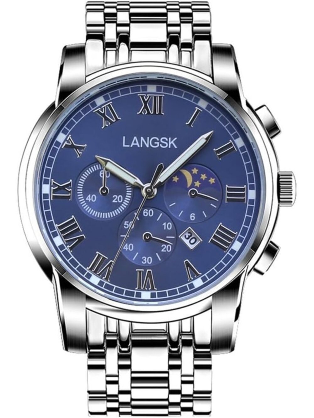 Men's Waterproof Luminous Analog Quartz Watch - Casual Stainless Steel